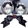 1PC Practical Fabric Hair Clip With Heart And Bows Detail Cosplay Hairpiece Party Hairpin For Gothic Fashion Lover