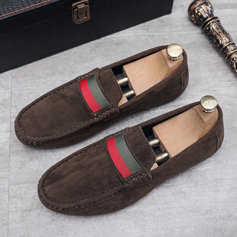 Doudou Shoes Men's Four-season Men's Casual Foot Cover and One Foot Pedal Leather Shoes Men