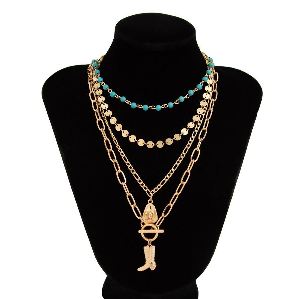Ethnic Style Boho Necklace Necklace Set Multi-layer Necklace Personality Jewelry Set  Girls