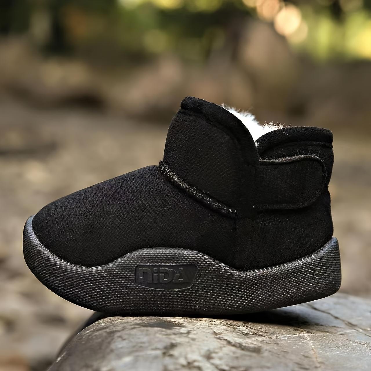 

Youngsters Snow Boots Cozy Slip on Mid Calf Winter Shoes Soft Fabric Upper Non Slip Rubber Sole Pink White Light Blue Toddlers Outdoor Footwear 15