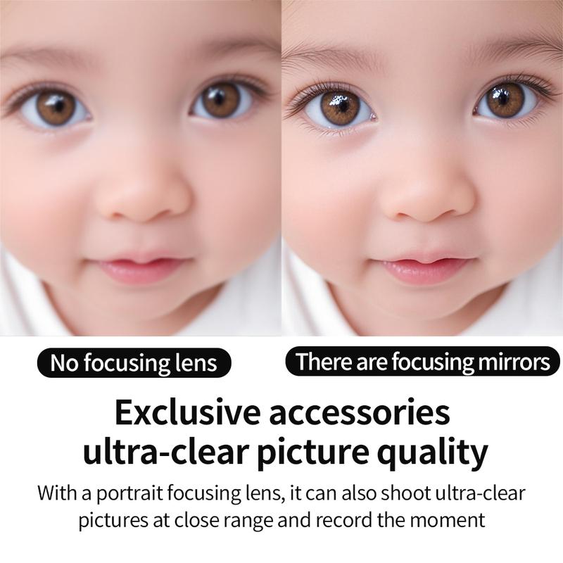For Insta360 GO Ultra 10X Portrait Focusing Mirror Cute Treasure Macro Lens Cap Clip Close-up Lens Photography Accessories