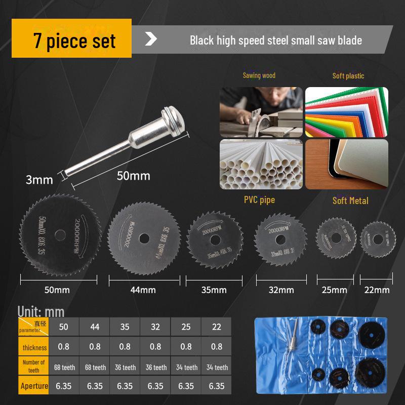 Mini HSS Circular Saw Blades for Woodworking and Metal Cutting, Electric Grinding Slices