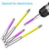 10pc Electrician Specific Hexagonal Handle Anti Slip Screwdriver 65-110mm Cross Shaped Magnetic Coil Disassembly Tool Set