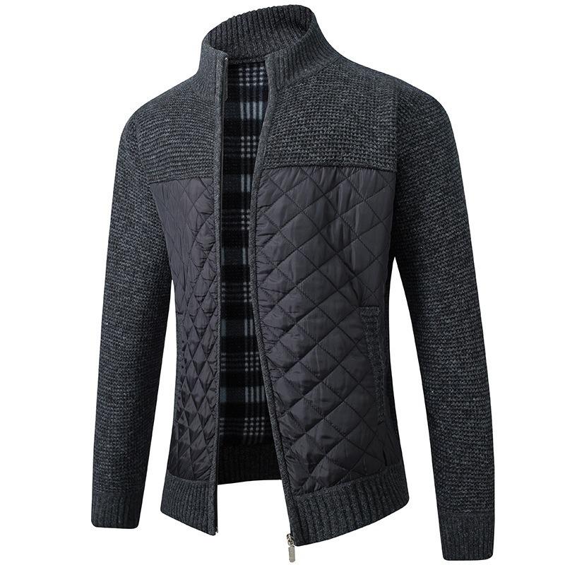 Warm Cardigan Men Fleece Zipper Sweaters Jackets Mens Fashion Slim Fit Sweater Coat