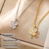 Banyan Tree S925 Silver Four-Leaf Clover Necklace - Elegant Female Design, New Fashion Clavicle Chain