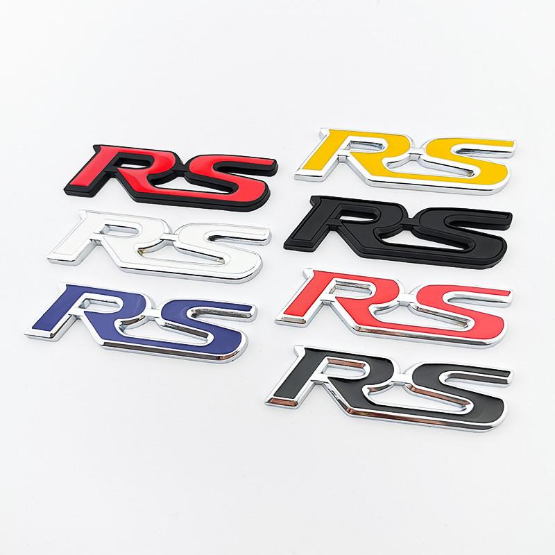 3D Metal Car Letters For Honda RS Emblem FIT Jazz Civic HRV Jade RS Logo Sport Badge Front Grille Trunk Stickers Acceessories