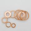 Solid Pure Copper Flat Washers Gasket Seal Ring M5 M6 M8 M10 M12 M14 M16 Metric Crush Washers For Sump Plug Oil Pipe Boat Repair Oil Drain Plugs 3