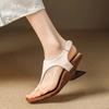 Women's New Sweet Casual Women's Shoes 2025 Summer Wedge High Heels Open Toe Beach Banquet Party Luxury  Women's Flip Flops