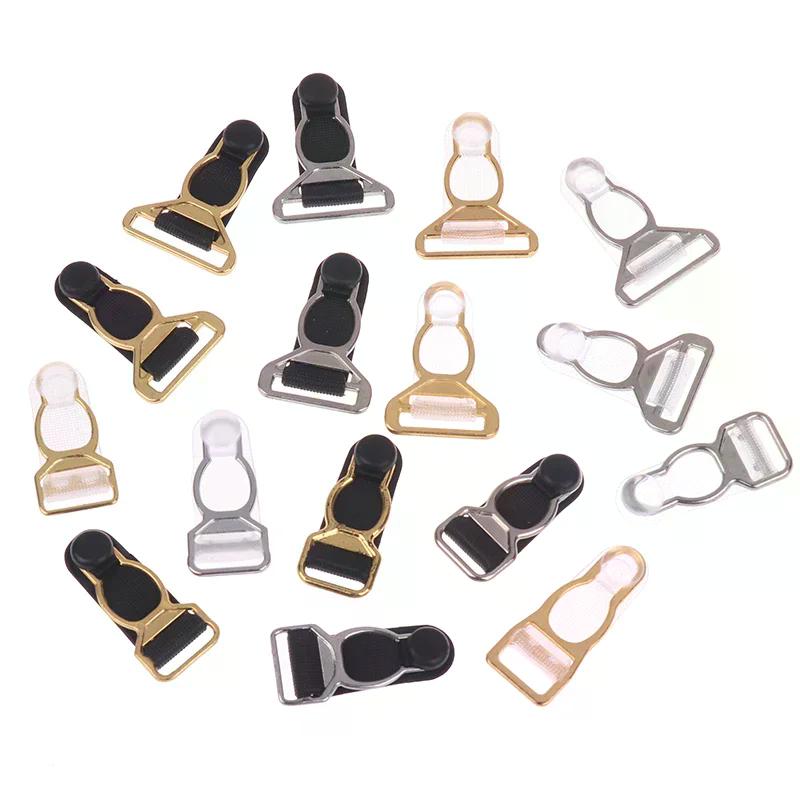 10Pcs 10/12/15/18MM Metal Adjust Buckle For Corset Leg Garter Belt Clip Hook Suspender Ends Buckles Hosiery Stocking Grips