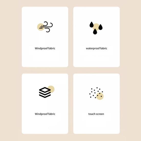 1 Pair Women Fall Winter Gloves Thick Plush Lined Waterproof Windproof Five Fingers Gloves