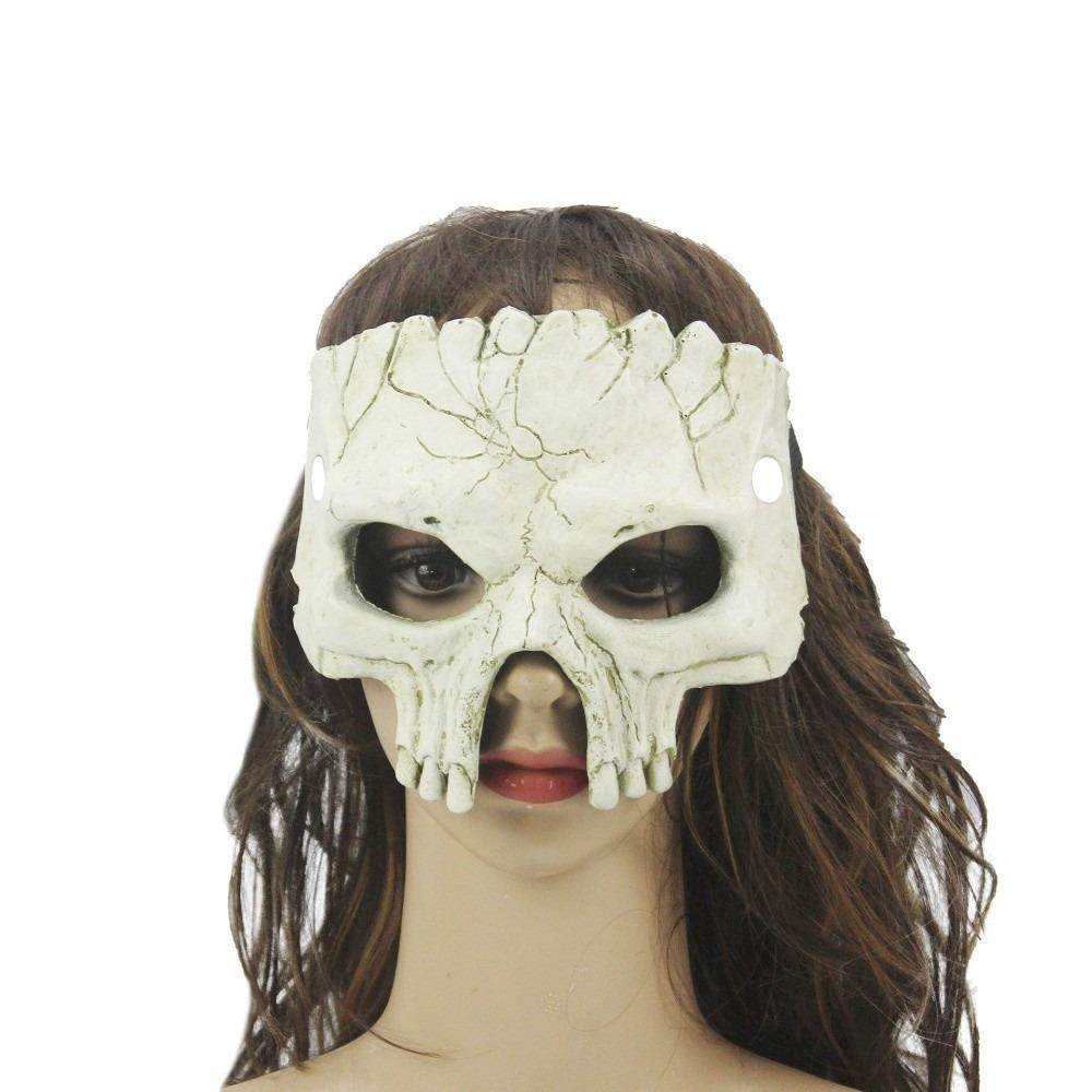 Party Props Halloween Mask Half Face Skeleton Mask Funny Halloween Skull Mask  Men