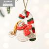 New Christmas Painted Resin Santa Claus Heart Pendant Retro Style Christmas Tree Imitation Ceramic Decoration navidad 2025