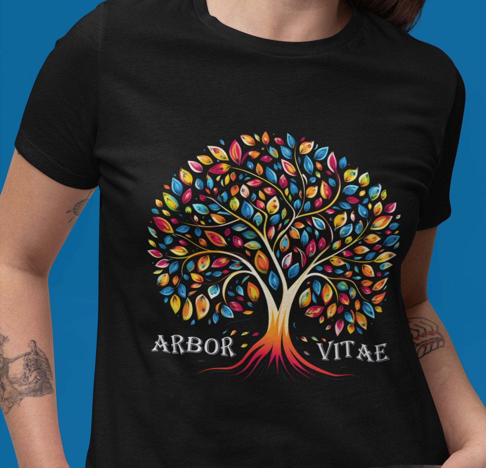 Tree of Life T-Shirt: Vibrant Colors, Arbor Vitae Design XL