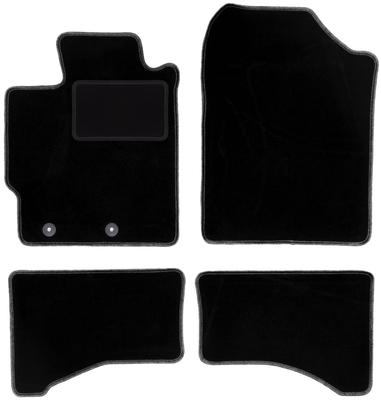 Black Velour Floor Mats For: Toyota Yaris IV Hybrid Hatchback (2020-)