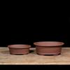 Extra-Large Breathable Purple Clay Square Bonsai Pot for Succulents and Green Plants