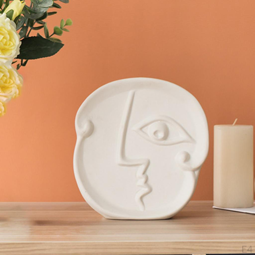 Abstract Ceramic Style Flower Pot Vase Arrangement Statue Novelty Gift Minimalist for Desktop