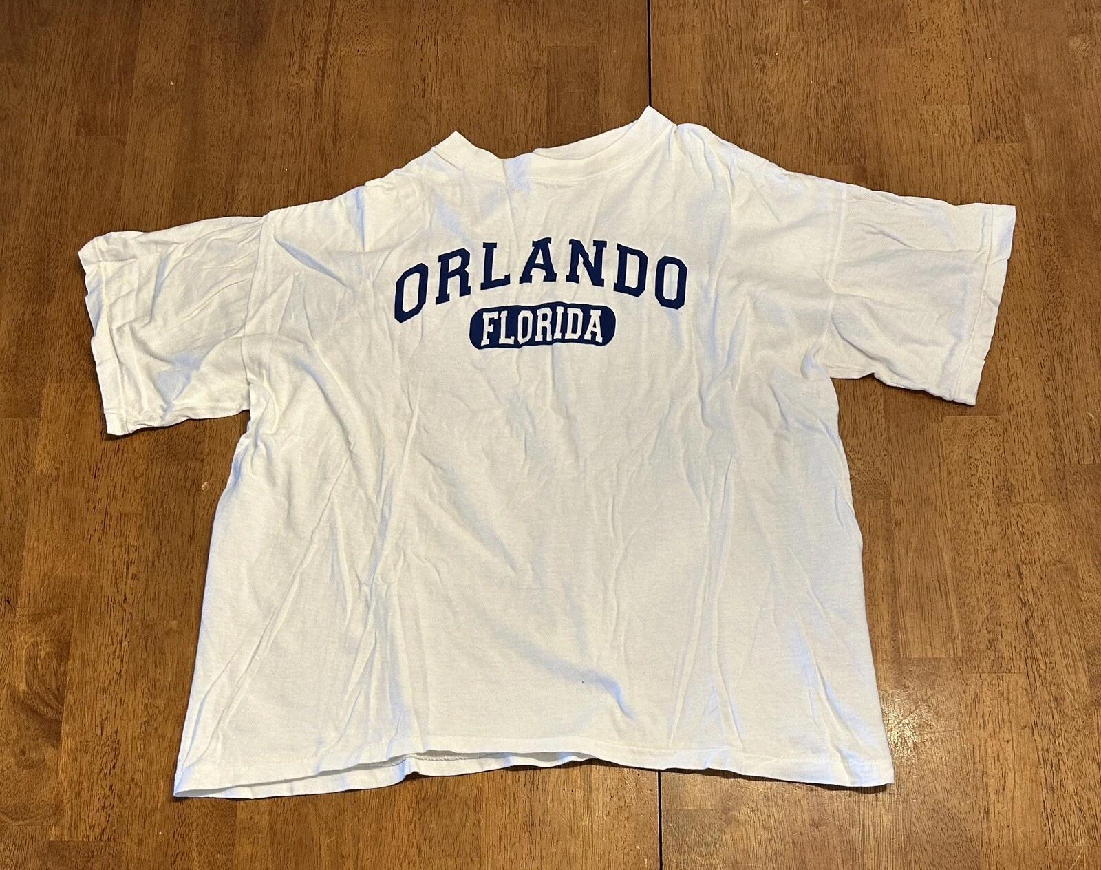Vintage 90s Orlando Florida T Shirt Large Single Stitch 2XL