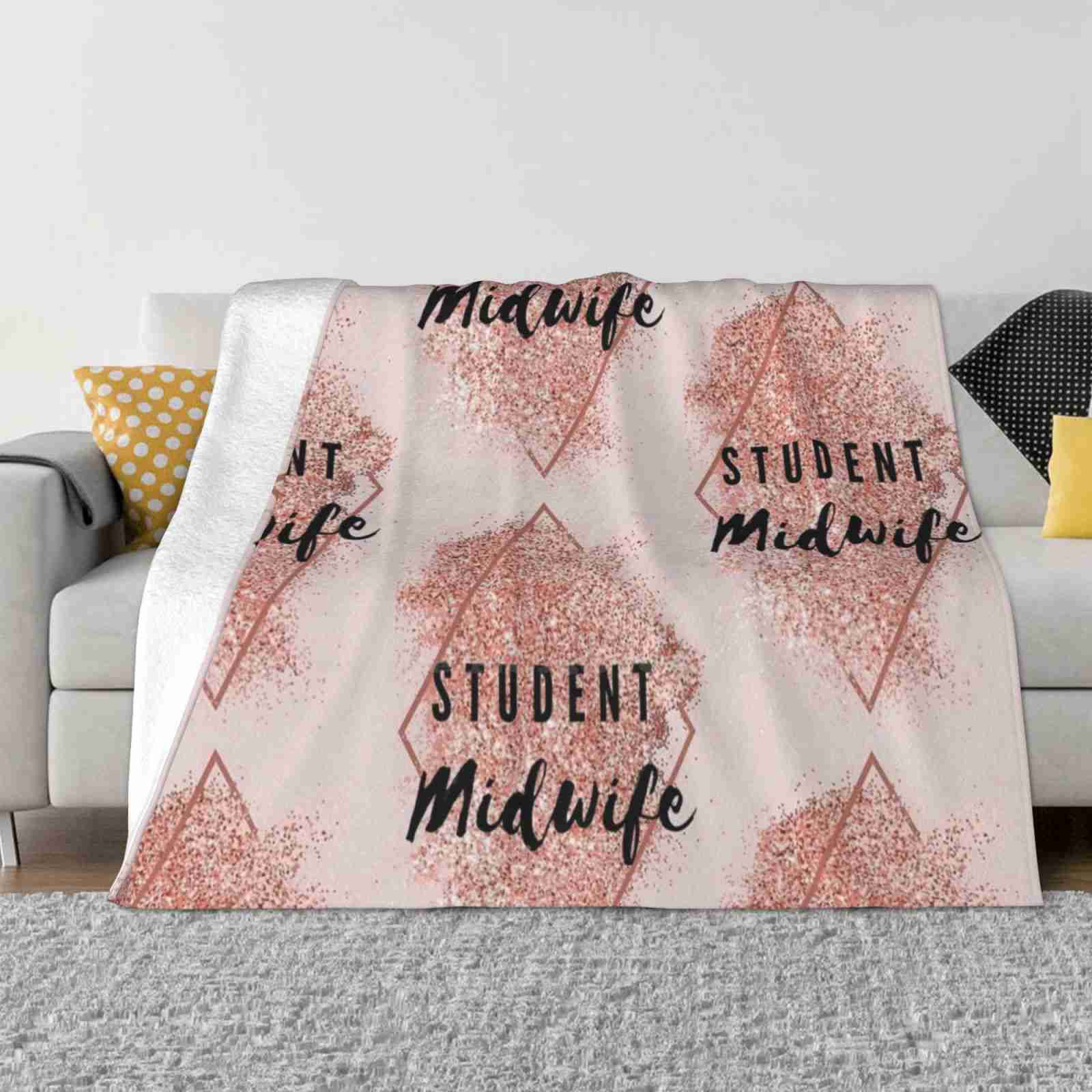 Блестящий Студент-акушер Горячая Распродажа Печать Высокое Качество Теплое Фланелевое Одеяло Студент-акушер Акушерство 30x40in