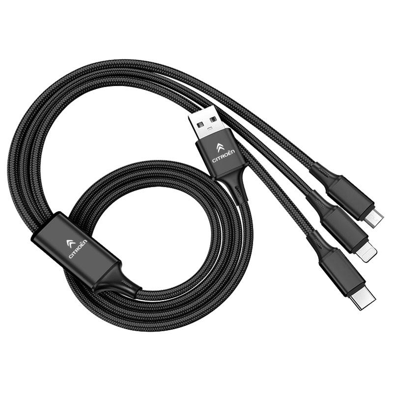 ASX2 3A Car Inside USB C Cable Super Fast Charging Micro Type C For Citroen C3 C5 C5X C4 X e-C3 C-Elysee Berlingo C1 C-Crosser C6 C2