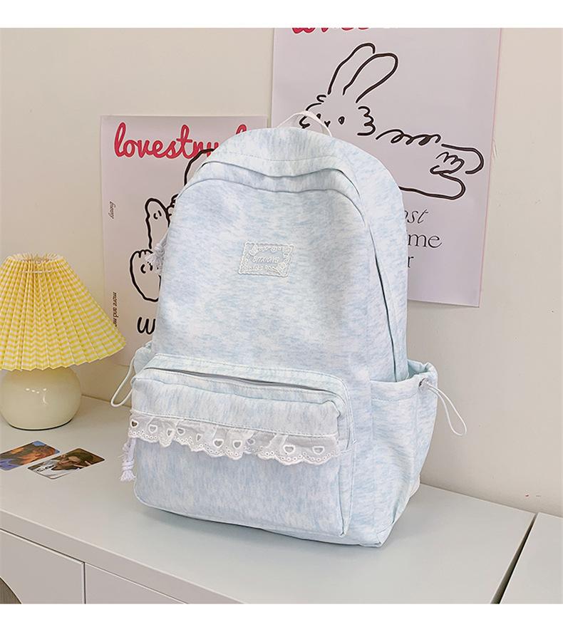 Schoolbag summer refreshing sea salt bubble milk blue schoolbag Japanese girl gentle atmosphere student party class small backpack