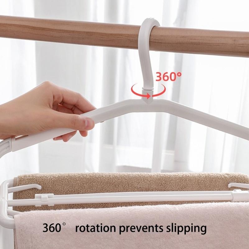 Extendable Foldable Clothes Hanger Adjustable Garment Rack Storage Solution For Home Dorm Bathroom Essential