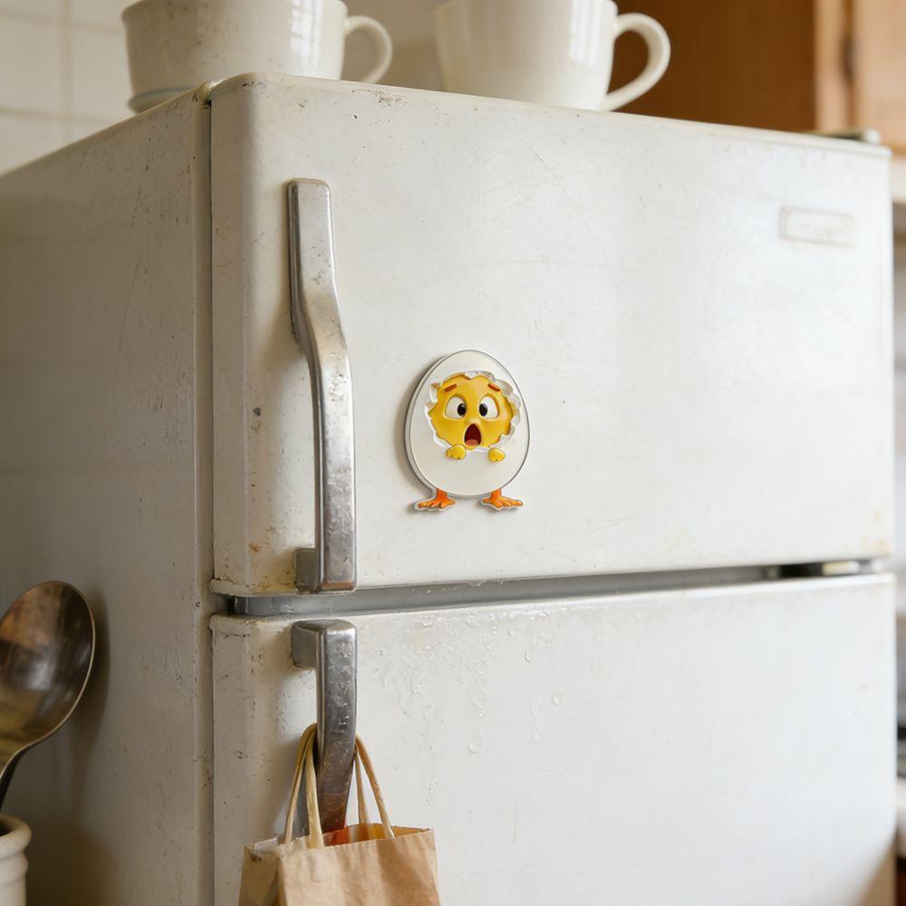 Autocollants Poussins Bricolage pour Frigo Poussins Simulation Animale Poussins Éclosent Oeufs Autocollant Poussin pour Réfrigérateur Cuisine