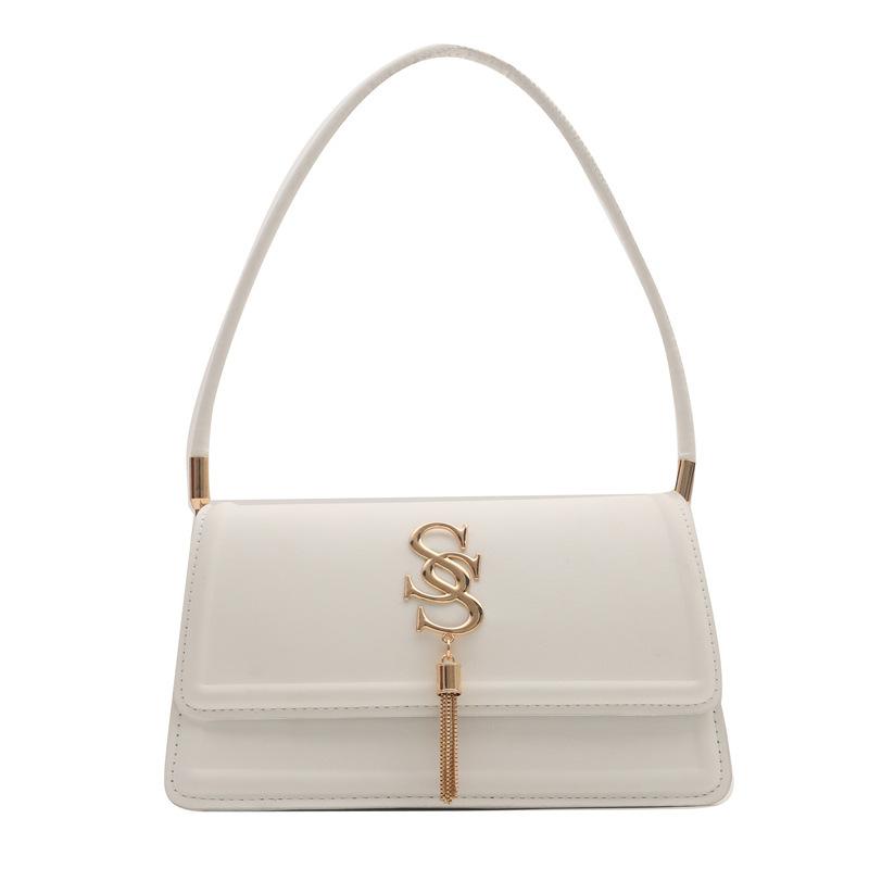 

New Internet celebrity bag niche design high sense fashion foreign style underarm shoulder bag foreign style texture women s bag белый