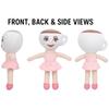 Coffee Cup Ballerina Plush Toy - Kawaii Collectible Stuffed Animal with Hand-Embroidered Face Pink Tutu Dress