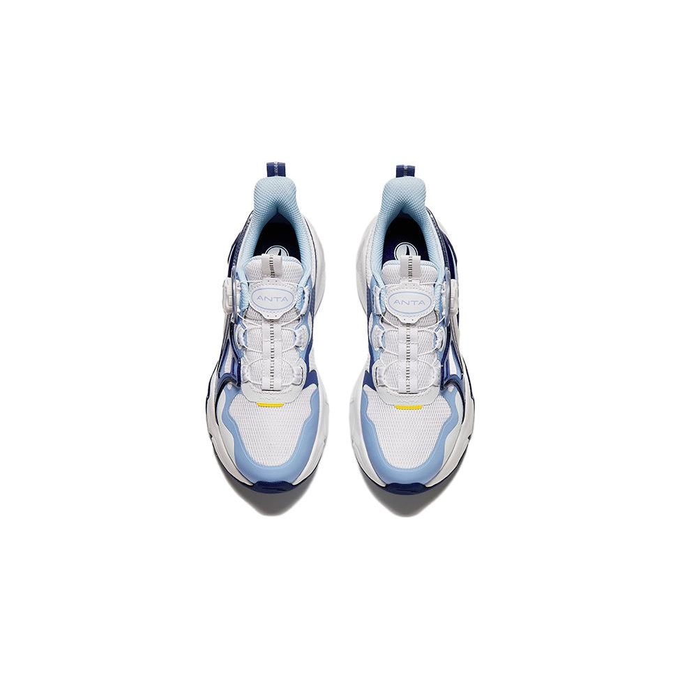 Anta Kids Versatile Comfortable Simple Non-Slip Shock Absorbing Breathable Low-Top Running Shoes Kids running shoes White Blue 312418803-4