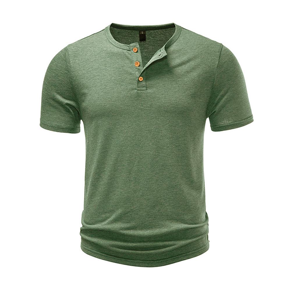 Men's Cotton T-shirt Summer Breathable Solid Color Slim Fit Cozy Short Sleeve Tees Casual Simple Style Soft Fabric Clothing