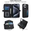 For iPhone 16e/16 Pro Max Wallet Case, Support Wireless Charging with RFID Blocking Card Holder, Wallet Detachable Magnetic Case
