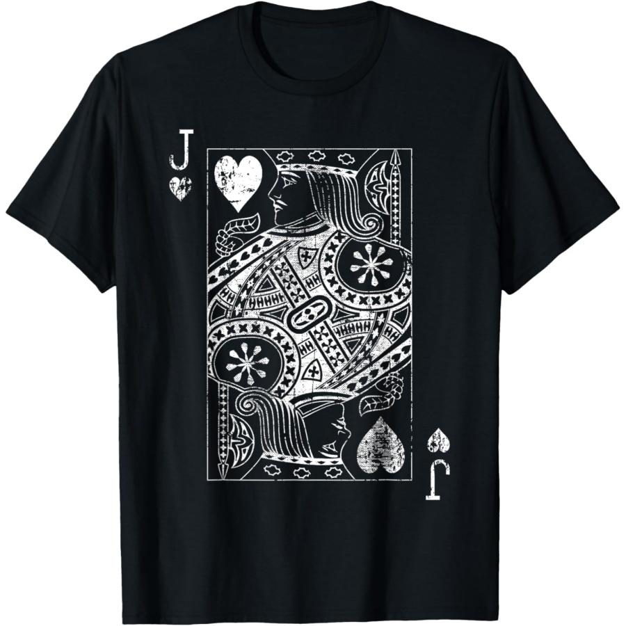 Винтажная футболка с картой Валет Червей S