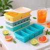 Silicone Freezer Tray with Lid 2/4 Cup Large Ice Cube Mold for Broth Soup Food Storage - Soup Cubes Freezer Container Mold 6