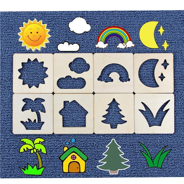 1ks šablona na malování Šablona na malování s dutým nástrojem pro děti předškolního věku a batolata