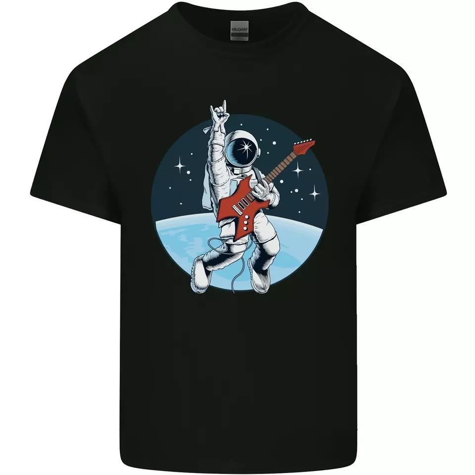 Space Rock Funny Astronaut Guitar Guitarist Mens Cotton T-Shirt Tee Top Unisex T-Shirt XXXL