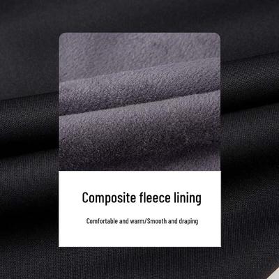 Calças Casuais Masculinas de Perna Reta com Forro de Fleece