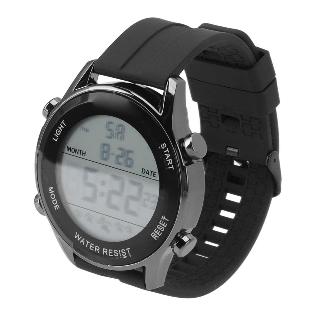 Sports Watch Digital Electronic Luminous Waterproof Large Screen Men Watch Silicone Watch Band for Outdoor Activities
