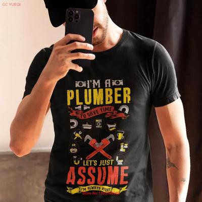 Bold Funny Plumber T Shirt Quality With Humor Style For Hardworking Handsperfect Birthday Or Fathers Day Valentines Vintage