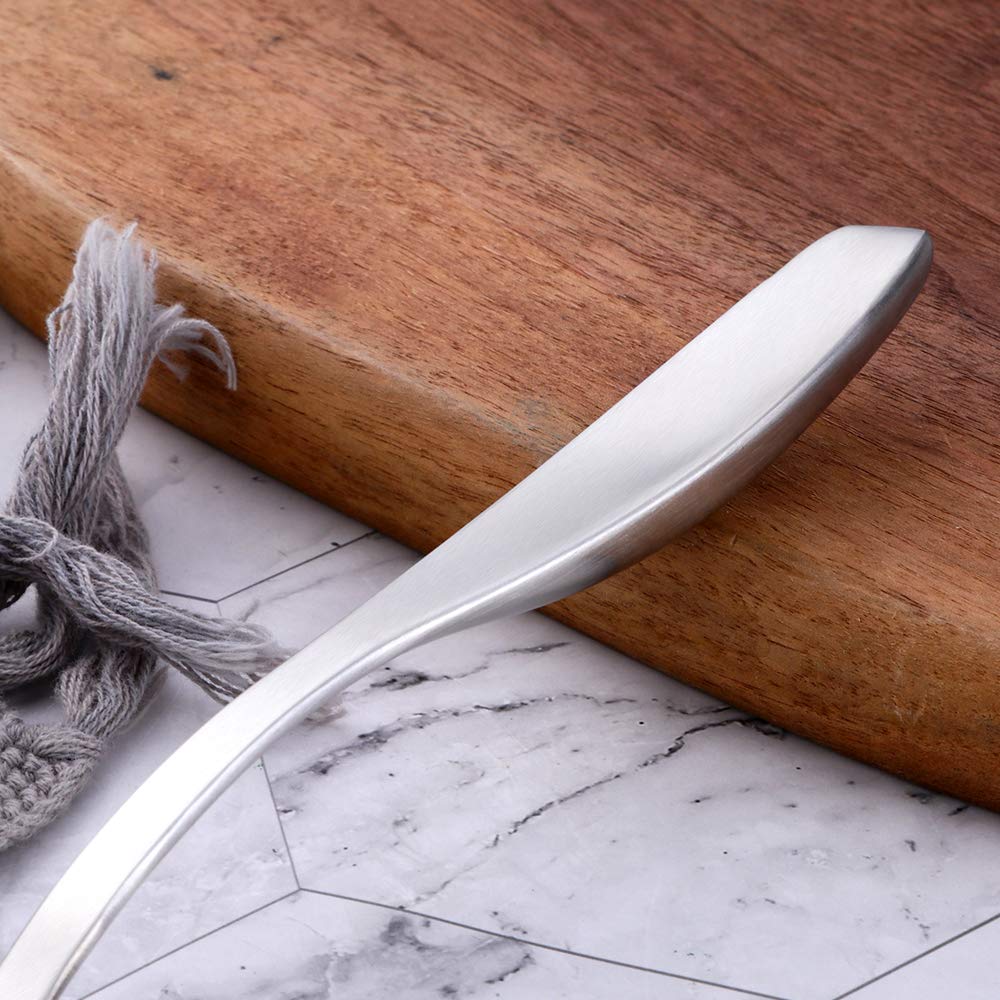 EDAR All Stainless Steel Stainless 24cm Easy To Pleasant To the Touch Turner/Spatula, 18-8 Steel, Long, 5.7cm Wide, Silver, Use,