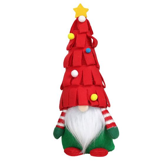 Christmas Dwarf Faceless Old Figurine Creative Fireplace Ornament Festive Family Gnome Decoration for Fireplace Table Center TV Stand