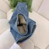 Winter New Thickened and Velvet Narrow Version Straight Jeans Women's Warm Winter Wide-leg Pants