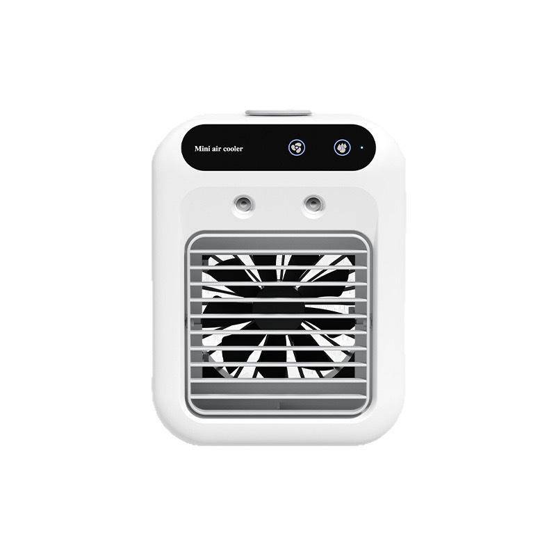 USB Mini Desktop Air Conditioner Fan with Silent Cooling and Spray Function 214x164x114mm белый