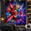 Wandbehang Wandteppich AC Mailand Druck Stoff für Wohnzimmer Schlafzimmer Heimdekoration