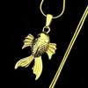 Collana Ciondolo Pesce Dorato Piccolo Per Donne Uomini Acciaio Inossidabile Colore Oro Fortunato Cina Animale Carino Catena Gioielli Regali