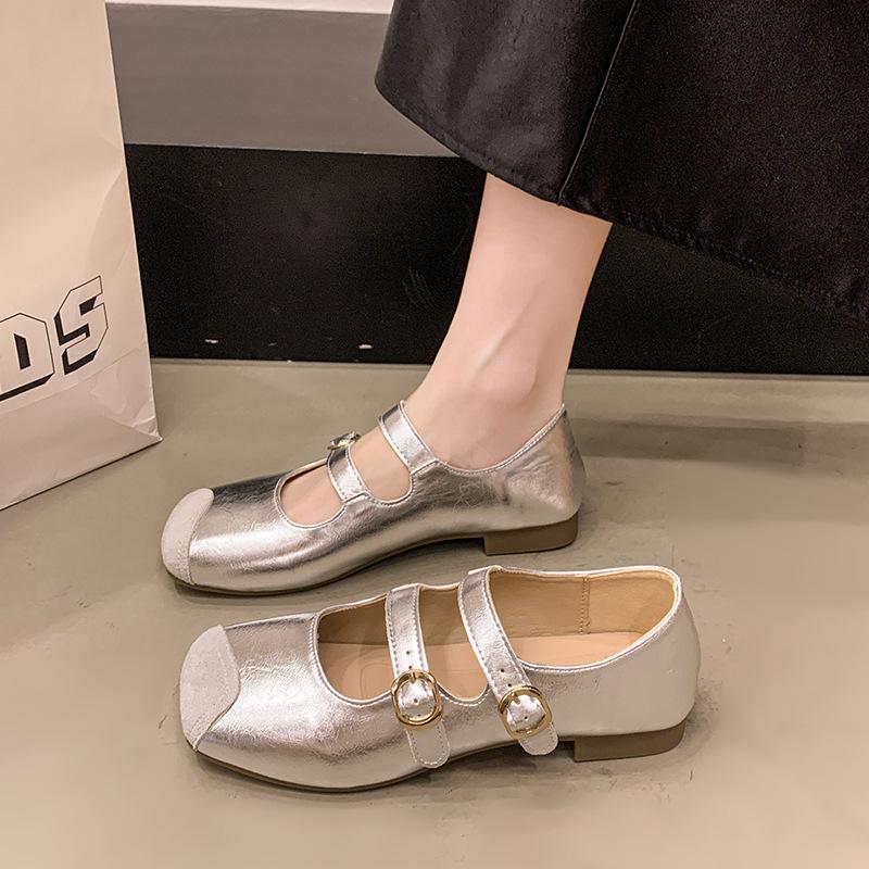 

Mary Jane women s shoes shallow mouth small single shoes 2024 new Korean version matte leather retro soft sole niche design single shoes tide 40 темно-коричневого кольору