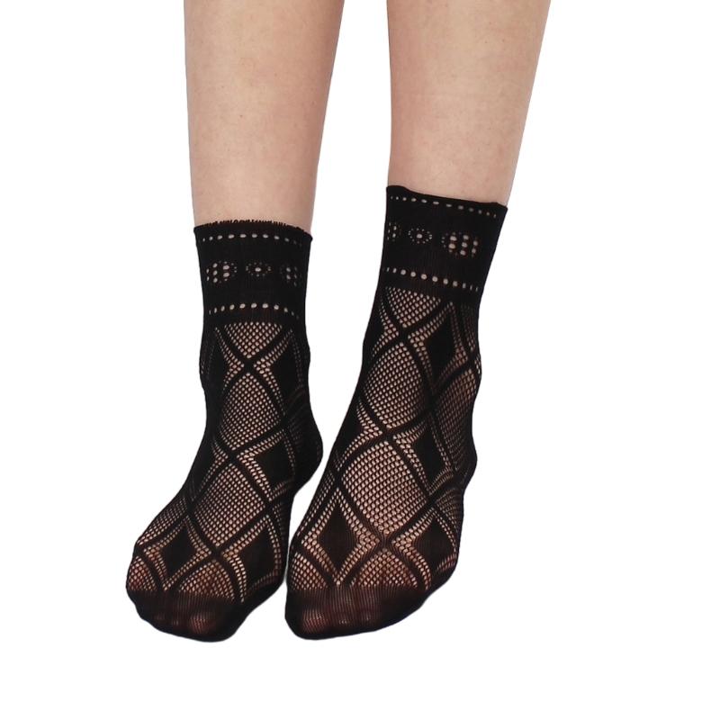 Women Girls Fishnet Ankle Socks Hollowed Out Mesh Short Socks Sexy Black Fishnet Socks Summer Fashion Anklet Socks