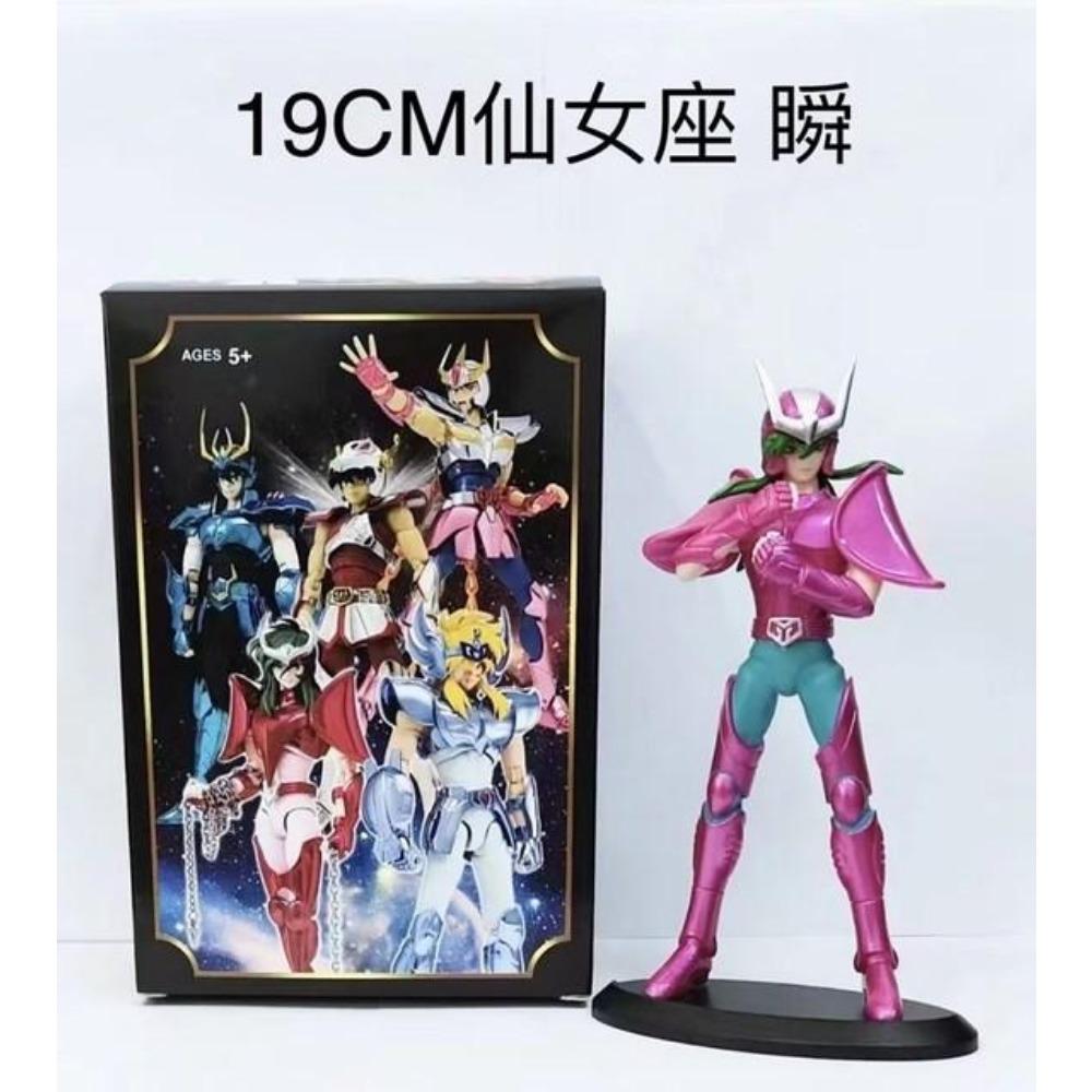 19CM Anime Figure Phoenix Ikki Hyoga Seiya Shiryu Standing Armor Model Children's Toys PVC Box Desktop Collection Decoration