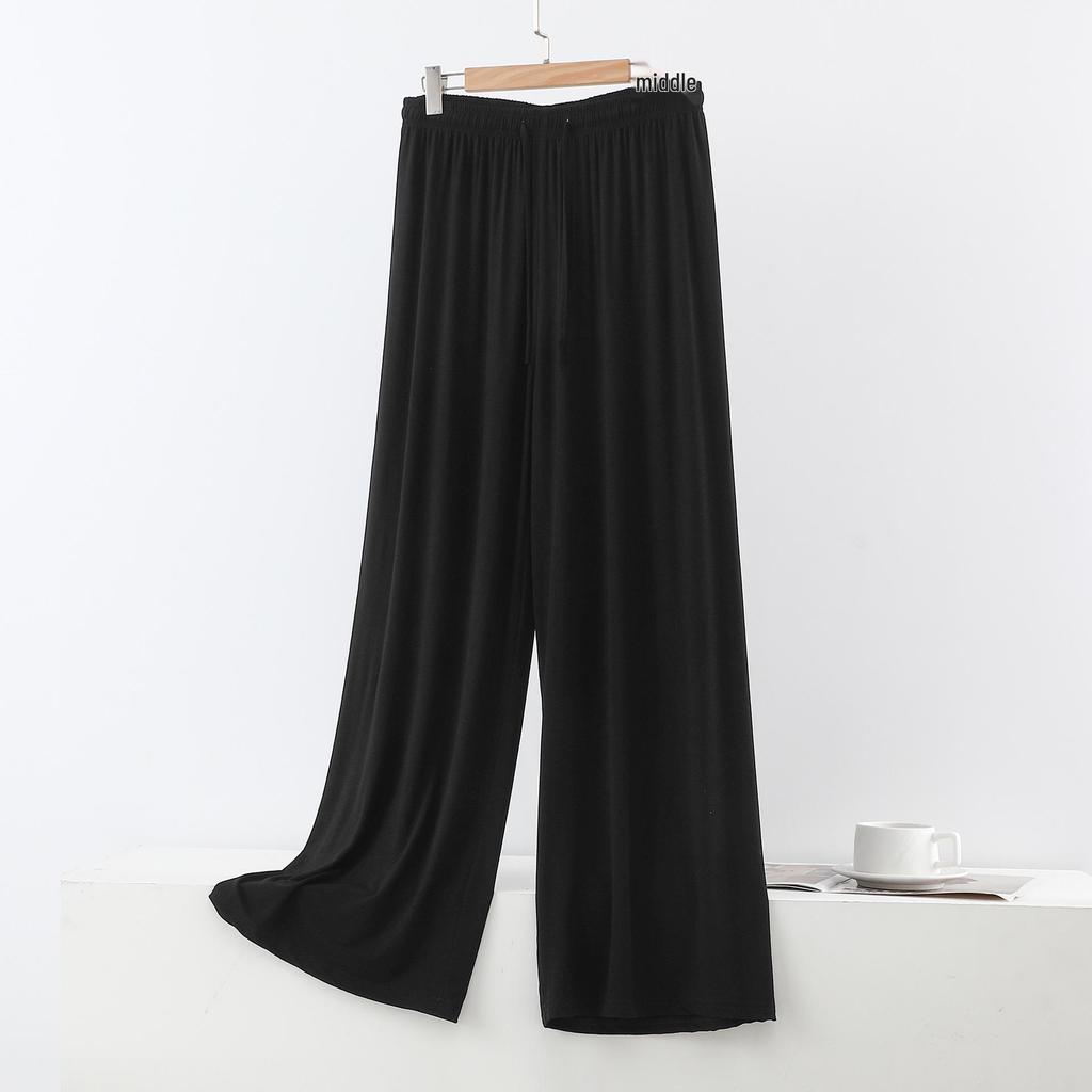 Women's Plus Size High Waist Modal Wide Leg Summer Pants