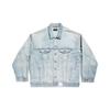 Balenciaga Size Sticker Denim Jacket 767947TDW144016