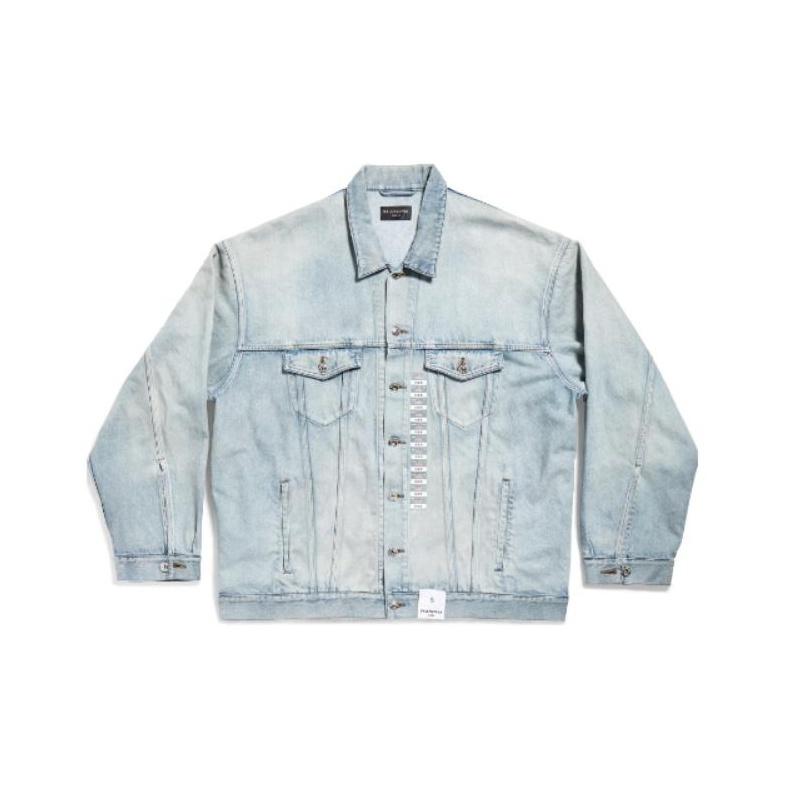 Balenciaga Size Sticker Denim Jacket 767947TDW144016